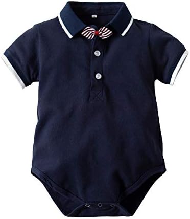 חליפות תלבושת של תינוקות ג'נטלמן חליפות חליפות לתינוק בנים מכנסיים קצרים מוגדרים חולצת רומפר שרוול קצר+מכנסי