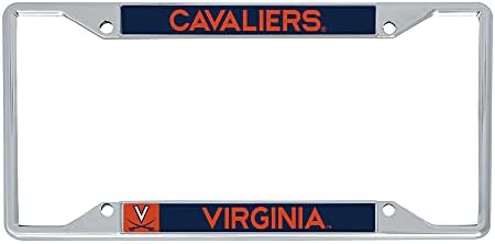 מסגרת לוחית הרישוי המתכת של אוניברסיטת וירג'יניה מקבלייה UVA לחזית או בחלק האחורי של המכונית ברישיון
