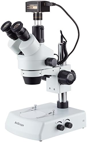 Amscope led trinocular zoom stereo מיקרוסקופ 3.5x-180x ו- 10MP מצלמת USB3