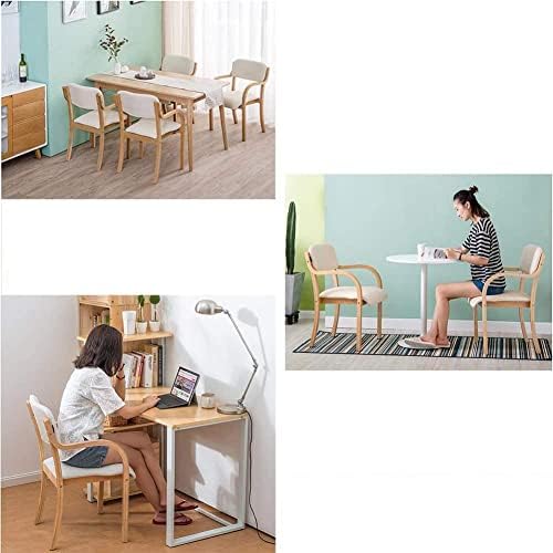 כיסא מוצק עץ כיסא אוכל מודרני פשטות לגיבוב עיצוב משרד ביתי, 5 צבעים