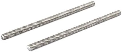 X-deree M5 x 100mm 304 נירוסטה מוטות מוט ברורים מלאים חתיכות מחברים 5 יח '(M5 x 100 ממ ב- Acciaio