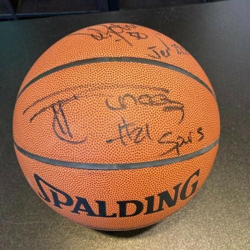 טים דאנקן 21 ספרס ודייויד רובינסון חתמו על Spalding NBA כדורסל JSA COA - כדורסל חתימה
