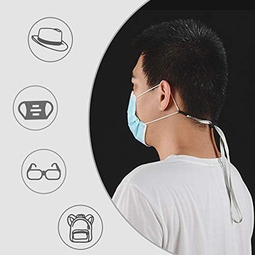 מסכת פנים מתכווננת רצועת שרוך, מחזיק מסכת בטיחות נוחה ומנגב - נוח סביב מסכת הפנים של צוואר מנוחה ואוזן