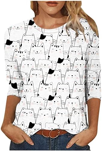 חיות חמודות כלב חתול מודפסות נשים חולצות מתנות ליום האהבה עבורה