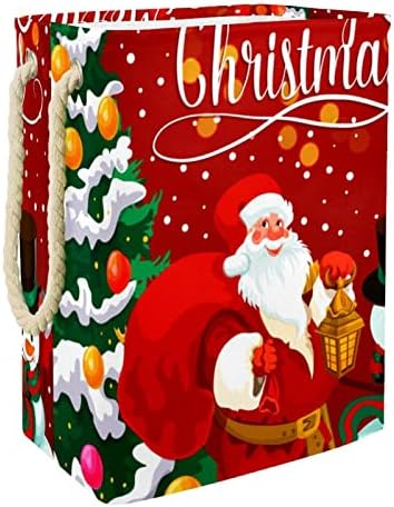 כביסת אדום חג המולד עץ סנטה איש שלג מתקפל סלי כביסה משרד כביסה סל בגדי אחסון ארגון לאמבטיה שינה במעונות