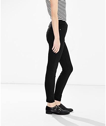 ג ' ינס סקיני בגובה 721 לנשים של לוי, שחור רך, 28 ליטר