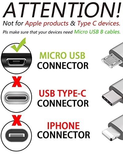 Parthcksi נתוני USB/טעינה כבל כבל עופרת עבור kobo ereader/tablet vox k080-kbo, glo n613-xxx