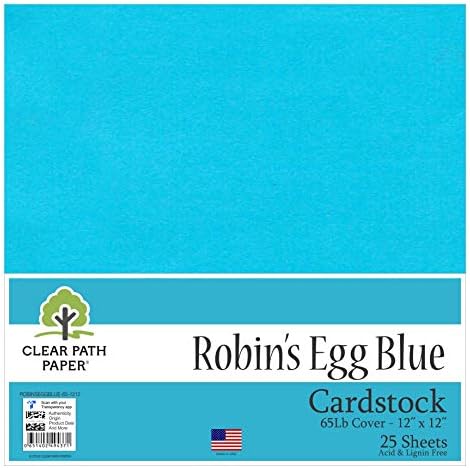 צרור - 3 פריטי קרטון - כחול Cerulean - 12 x 12 אינץ ' - 65 קילוגרם; ביצה של רובין כחולה - כיסוי 12 x 12 אינץ '