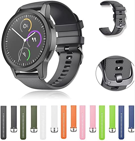 Buday Silicone Watchband Strap for Garmin vivoactive 3 Forerunner 645 245 vivoactive 4 4S Venu צמיד