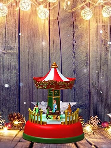 קופסת מוזיקת ​​חג המולד של Lhllhl עם עיצוב חדר קלילה קישוטים מוזיקליים של שנה מתנה לקישוט