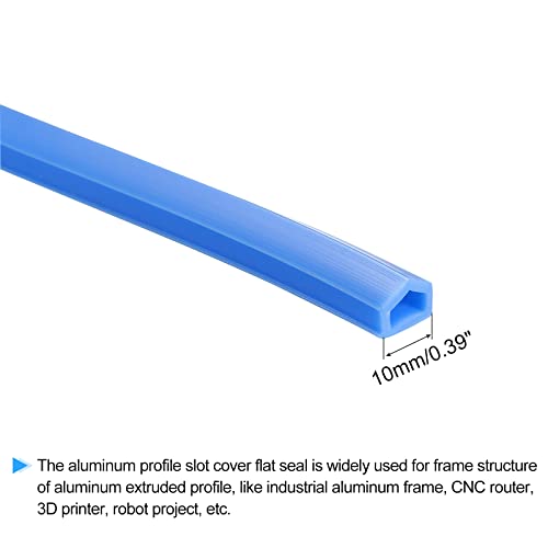 Meccanixity אלומיניום פרופיל חריץ כיסוי חותם שטוח כחול 4 ממ 10 ממ 4545 5050 סדרה לאביזרי מדפסת תלת מימדיים