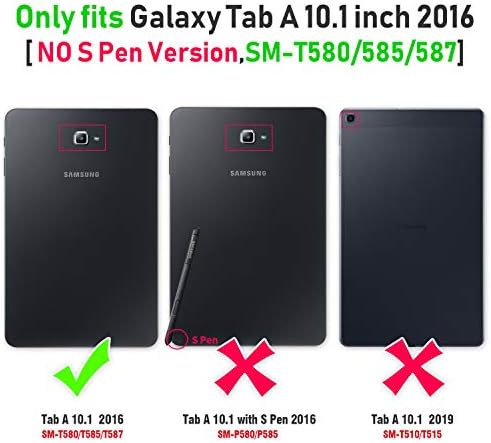 TimeCity Samsung Galaxy Tab A 10.1 מקרה שחרור, SM -T580 T585 T587 מארז, מקרה הגנה על חובה כבד עם מגן מסך,