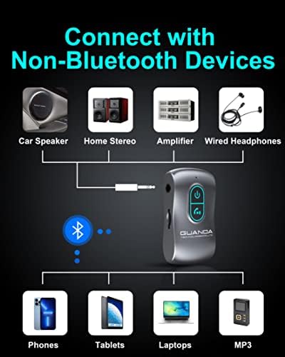 מקלט Bluetooth 5.0 לרכב, ביטול רעש מתאם Bluetooth AUX, מקלט מוזיקת ​​Bluetooth עבור STEREO/PC/TV/STEREO/HOME