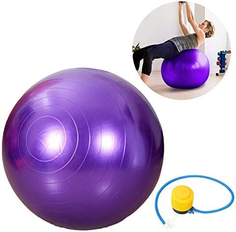 כדור תרגיל בסונג, כדור יוגה אנטי-החלקה נגד פרץ 55 סמ עם משאבת אוויר כף הרגל להריון, איזון, פילאטיס