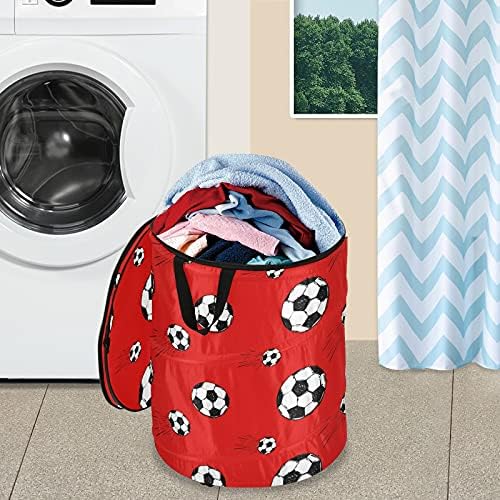 כדורי כדורגל קופצים כביסה מכבסה עם סל אחסון מתקפל מכסה תיק כביסה מתקפל לפיקניקי נסיעות דירות