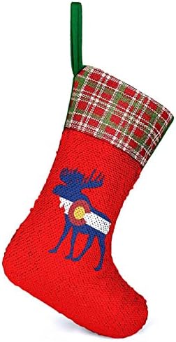 דגל קולורדו דגל אייל אייל נצנץ לחג חג המולד גרבי חג החג ההפוך משתנים מלאי קסום לחג המולד עץ אח