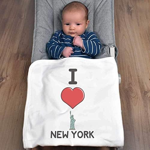 Azeeda 'אני אוהב את ניו יורק' שמיכה / צעיף כותנה כותנה